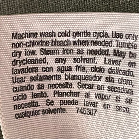 St. John's Bay 100% Linen Cropped Pants Womens 16 Olive Green Casual Summer - Picture 9 of 9